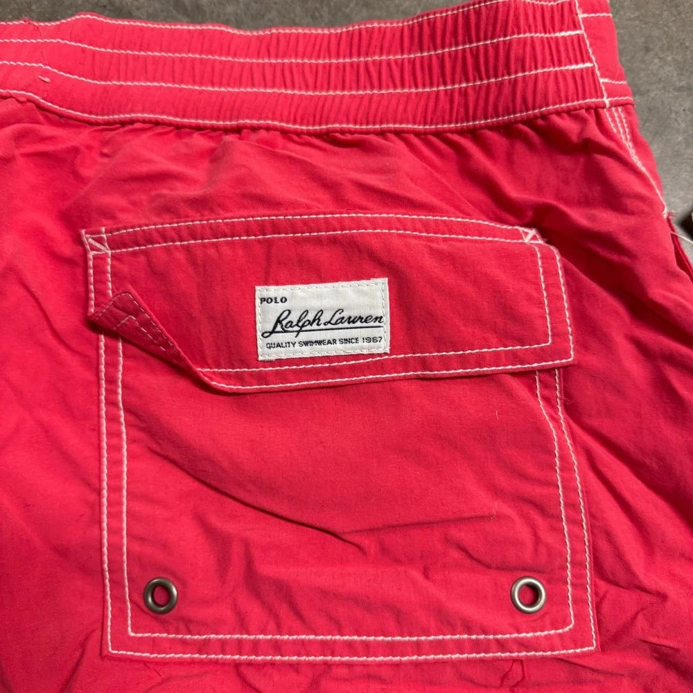 Polo‎ Ralph Lauren Mens XL Pink Swim Trunks Board Shorts Contrast Stitch NWT